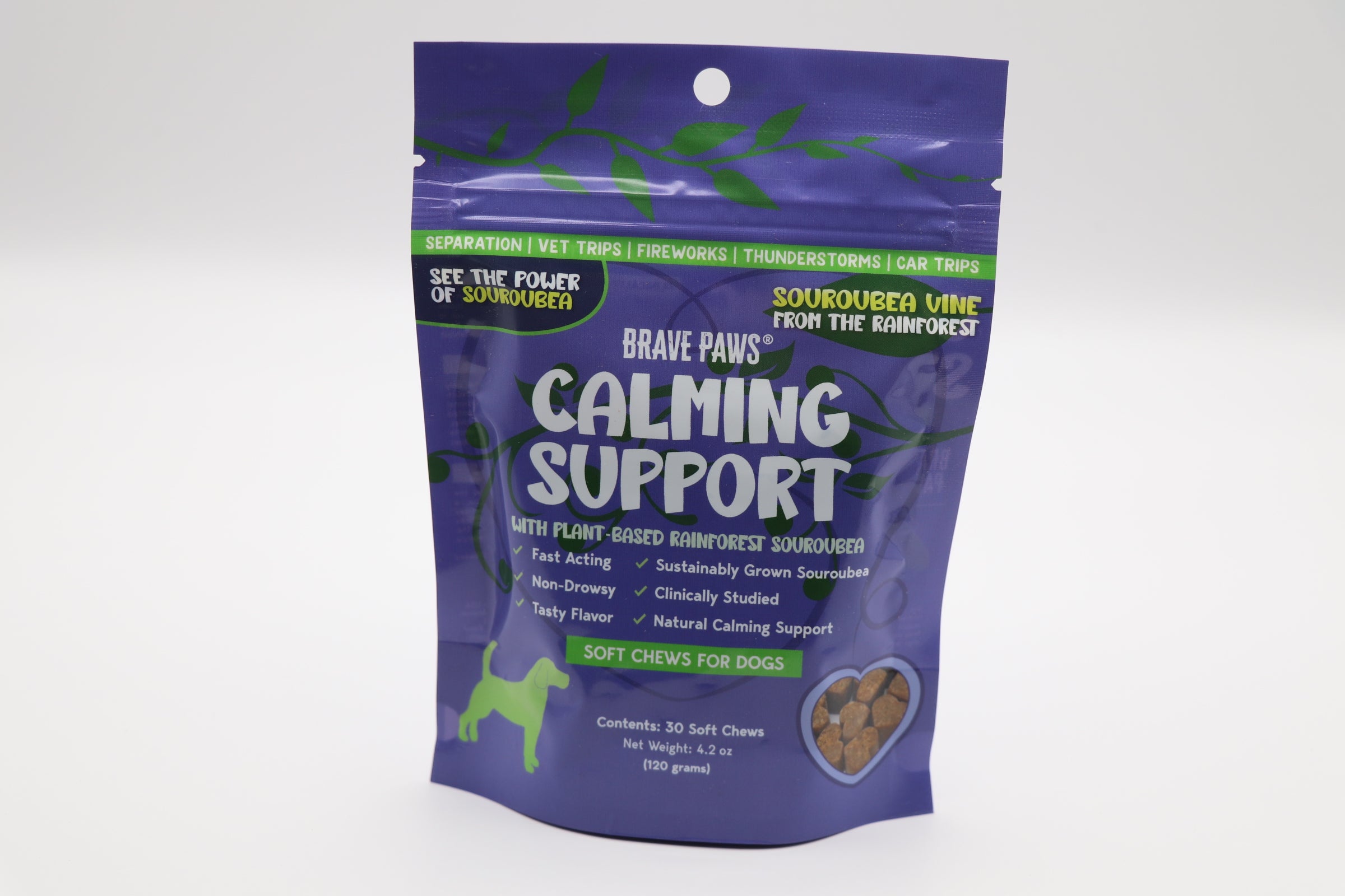 New!  Brave Paws Calming Support Soft Chews for Dogs